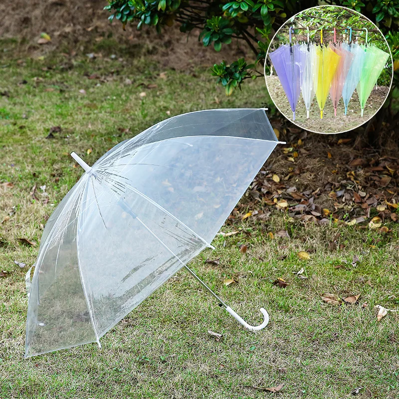 Golf Umbrella Large - 1 Stück 8-Rippen Robuster Transparenter PVC-Regenschirm