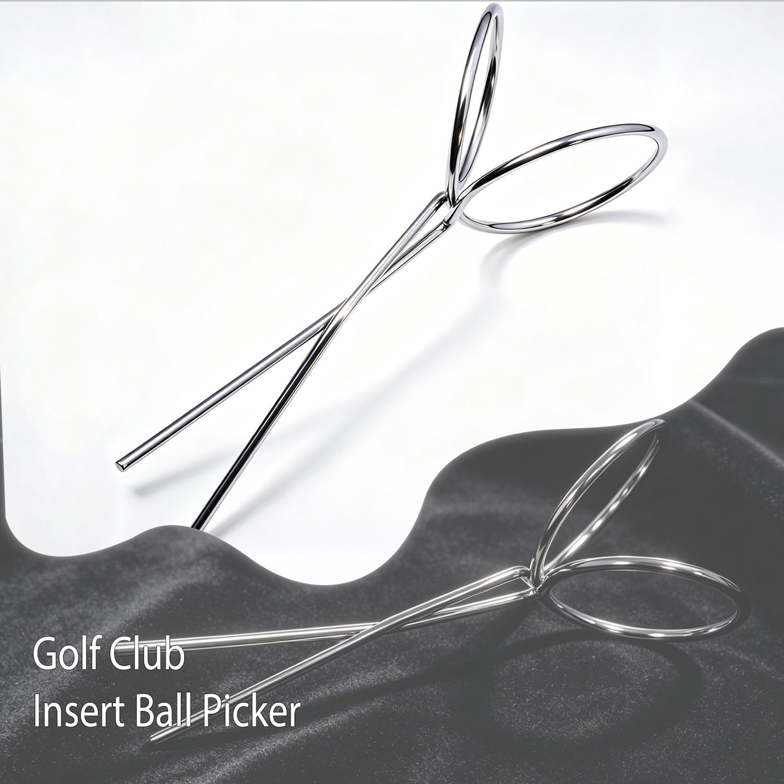 Golf Putter - Golfball-Greifer, leichter, einsteckbarer Picker, Edelstahl-Puttergriff, Ball-Retriever,